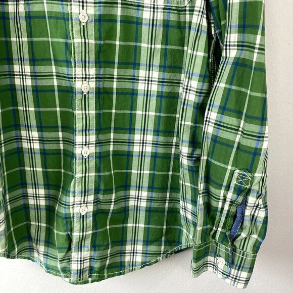 Tucker + Tate Green Plaid Button Up XL (14/16) - Picture 4 of 8